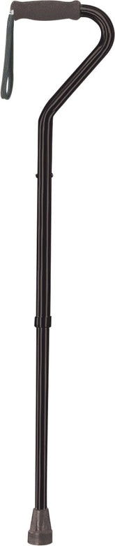 Bariatric Offset Walking Cane 500 lb Capacity Height Adjustable Black Heavy Duty - Precision Lab Works